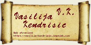 Vasilija Kendrišić vizit kartica